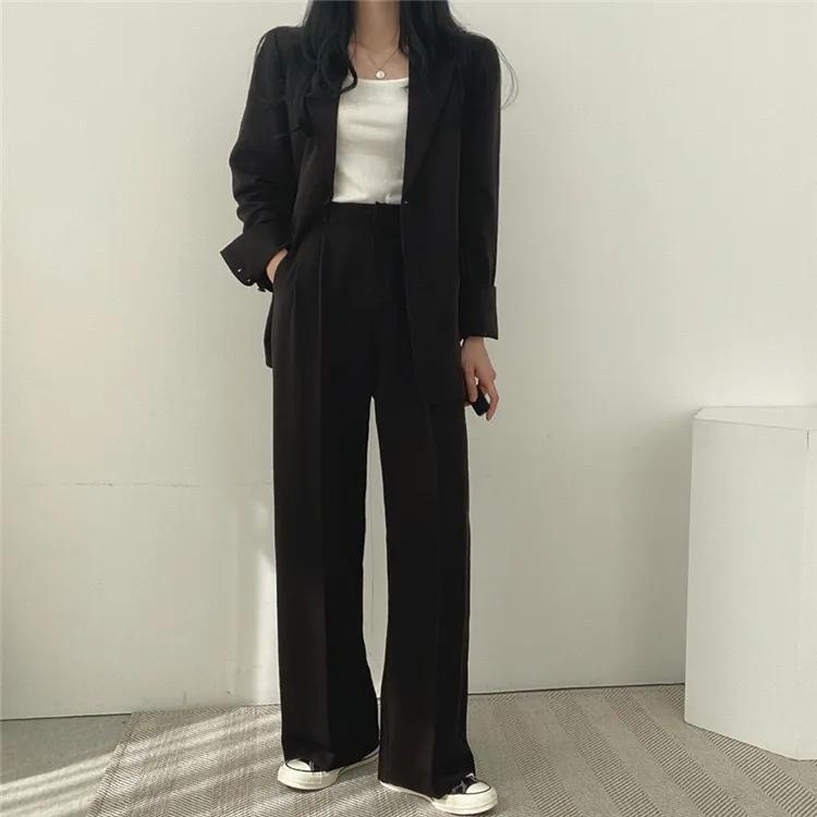 Vysoce kvalitní pracovní sako s jednoduchým střihem OL Pants Suit Blejzry s vrubem