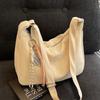 Niche Cream Soft Waxy Tote Bag Casual Versatile Student Commuting Large-capacity Messenger Bag Woman