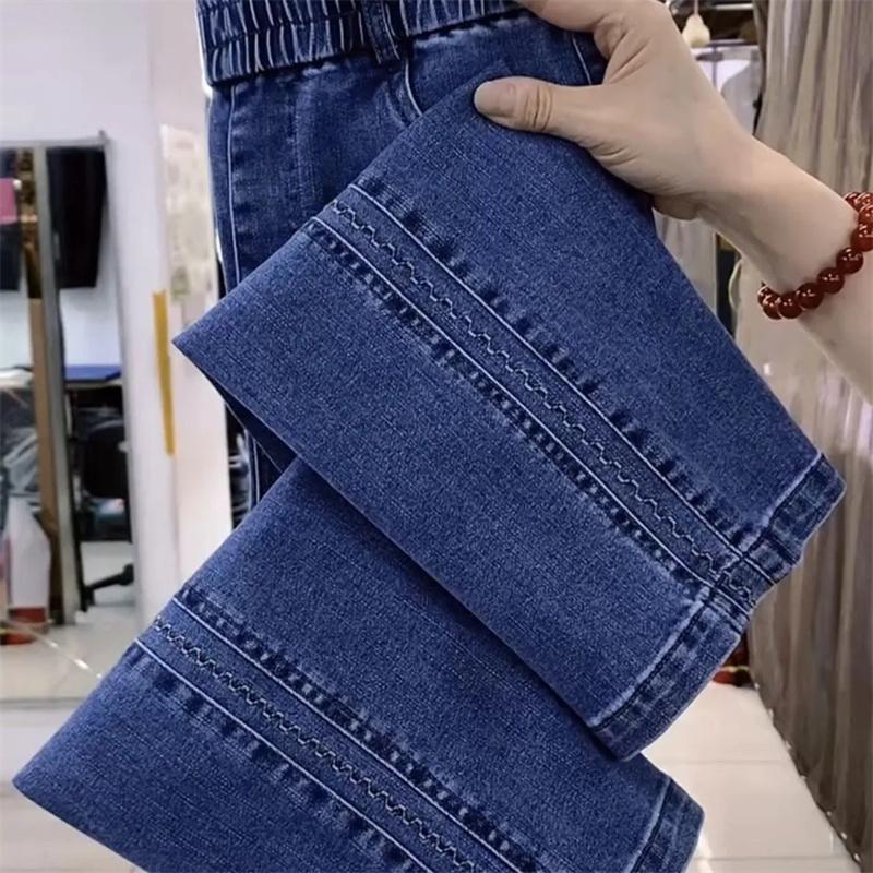 Autumn Korean Jeans Women's Elastic High Waist Jeans Fashion Wild  Women Stretch Pants Wome Denim Pants Lady Trousers