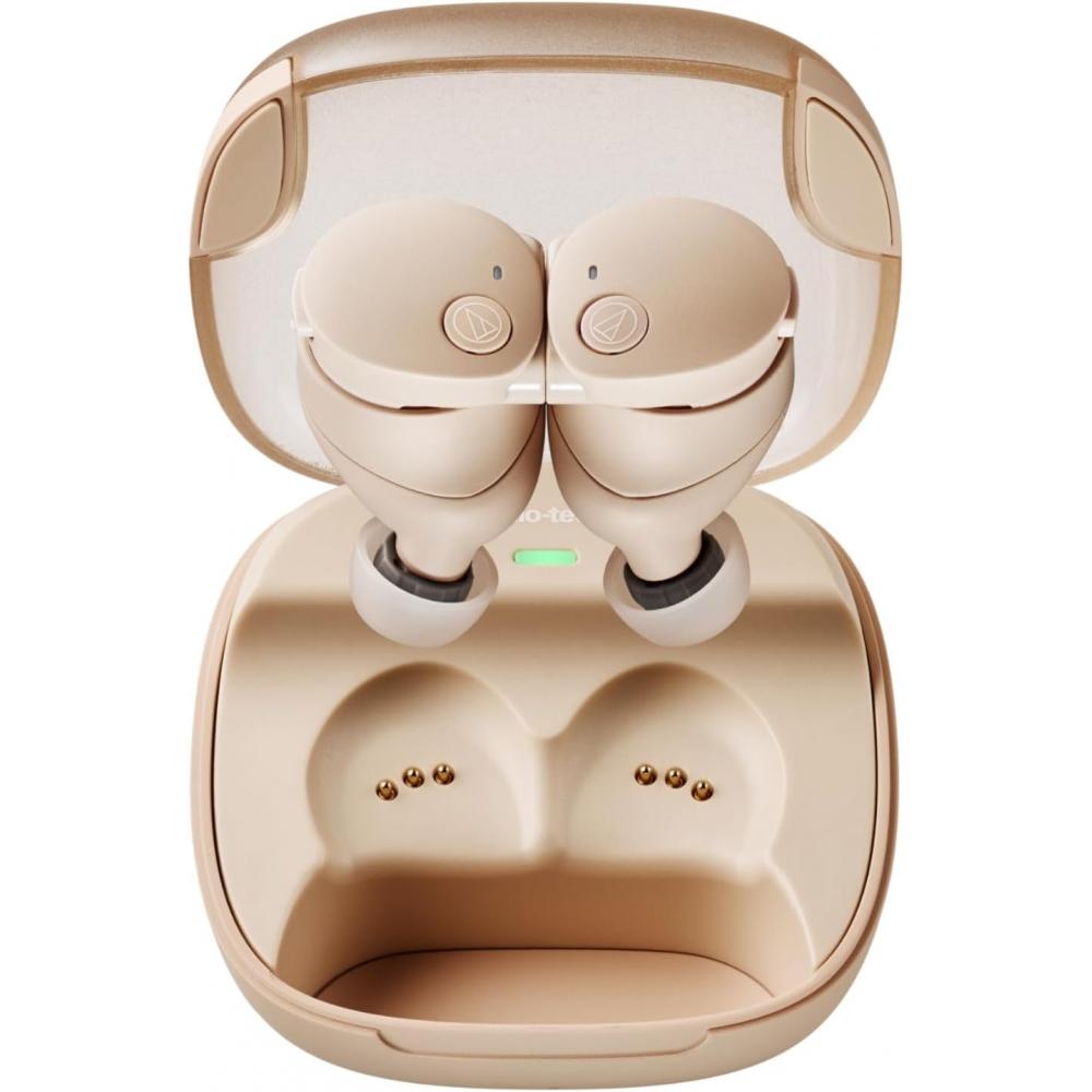 Audio TEchnica Ath Cks50tw2 WirElEss EarphonEs With NoisE CancElling BEigE  E 