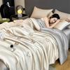 Silky Summer Ice Silk Quilt Set: Lightweight, Washable, and Embroidered