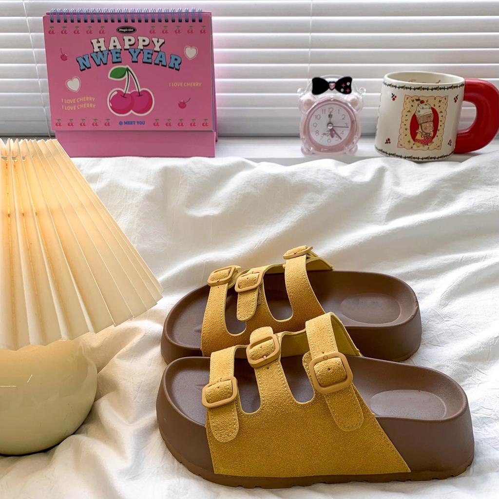 Versatile one-word drag new wear retro platform slippers women's sand fashion sandals women's summer