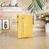 CONTACT'S Fashion Lady Genuine Leather Wallet Women Photo Slot Card Holder Bifold Wallet Female Travel Date Family Gift Coin Purse