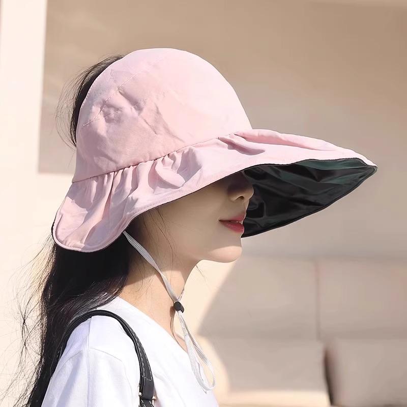 

Женская широкополая черная шляпа-панама от солнца с закрывающим лицо элементом