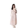 Pink French Lace Patchwork Camisole Dress - Gentle Summer Vacation Style Fairy Long Dress