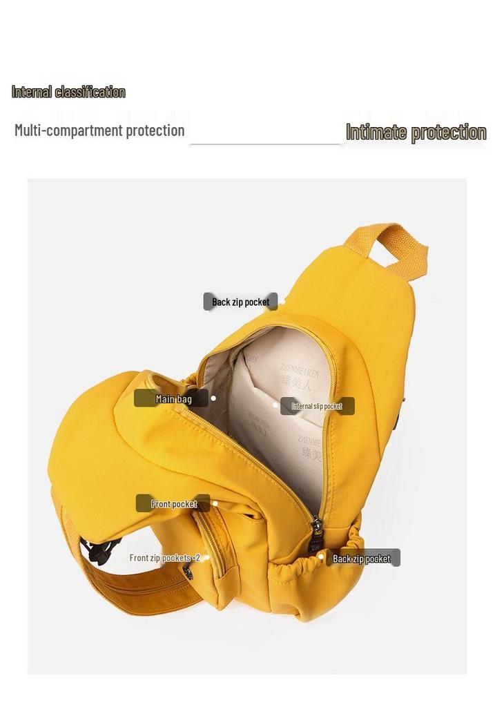 Sac à dos bandoulière multifonctionnel léger pour femmes - Design tendance 2025 pour le sport et le cyclisme