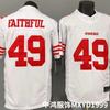 Mens NFL San Francisco 49ers 49 White Jersey Fan Apparel Sports Uniform Shirt