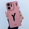 For OPPO Reno14 Pro 5G Cover Case Lucky Initial Letter Couple Silicone Soft Matte Phone Bumper for Oppo Reno 14 Pro 5G Casing