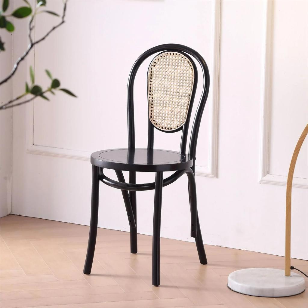 Nordic Rattan Chair for Living Room, Nordic Chairs, Vintage, Solid Wood, Medieval Design, Dining Room Chairs, Cafe and Hotel