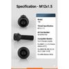 M14x1.25 M12x1.5 M14x1.5 Wheel Lug Bolts for BMW 1 3 5 7 Series X1 X3 X5 X6 MINI Car Hub Steel Screws 36136781150 36136781151