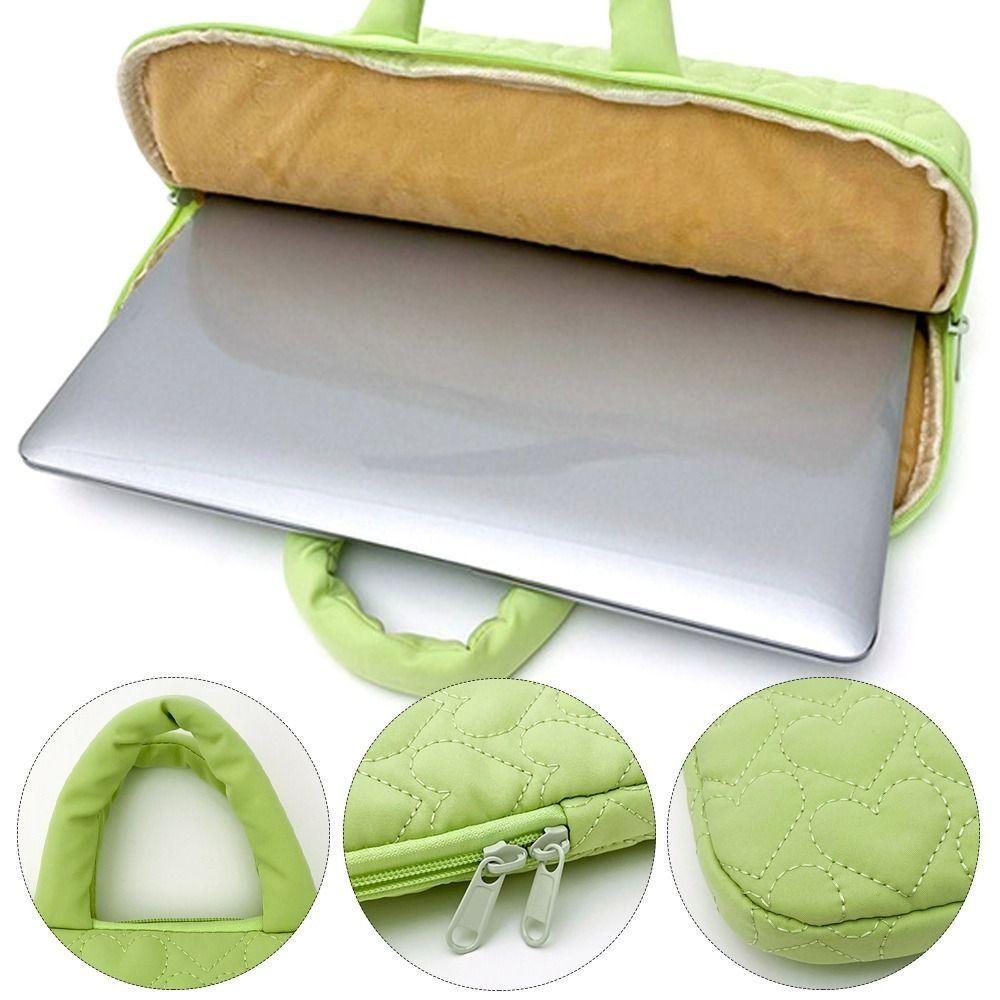 Loving Tablet Bag Anti-fall Large Capacity Notebook Computer Case Plush Lining Shockproof Laptop Sleeve for 11/13inch Office