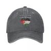 Palestinská vlajka Srdce Unisex Dámská Baseballová Čepice Opotřebované Džínové Čepice Klobouk Outdoorové Tréninky Nestrukturovaná Měkká Snapback