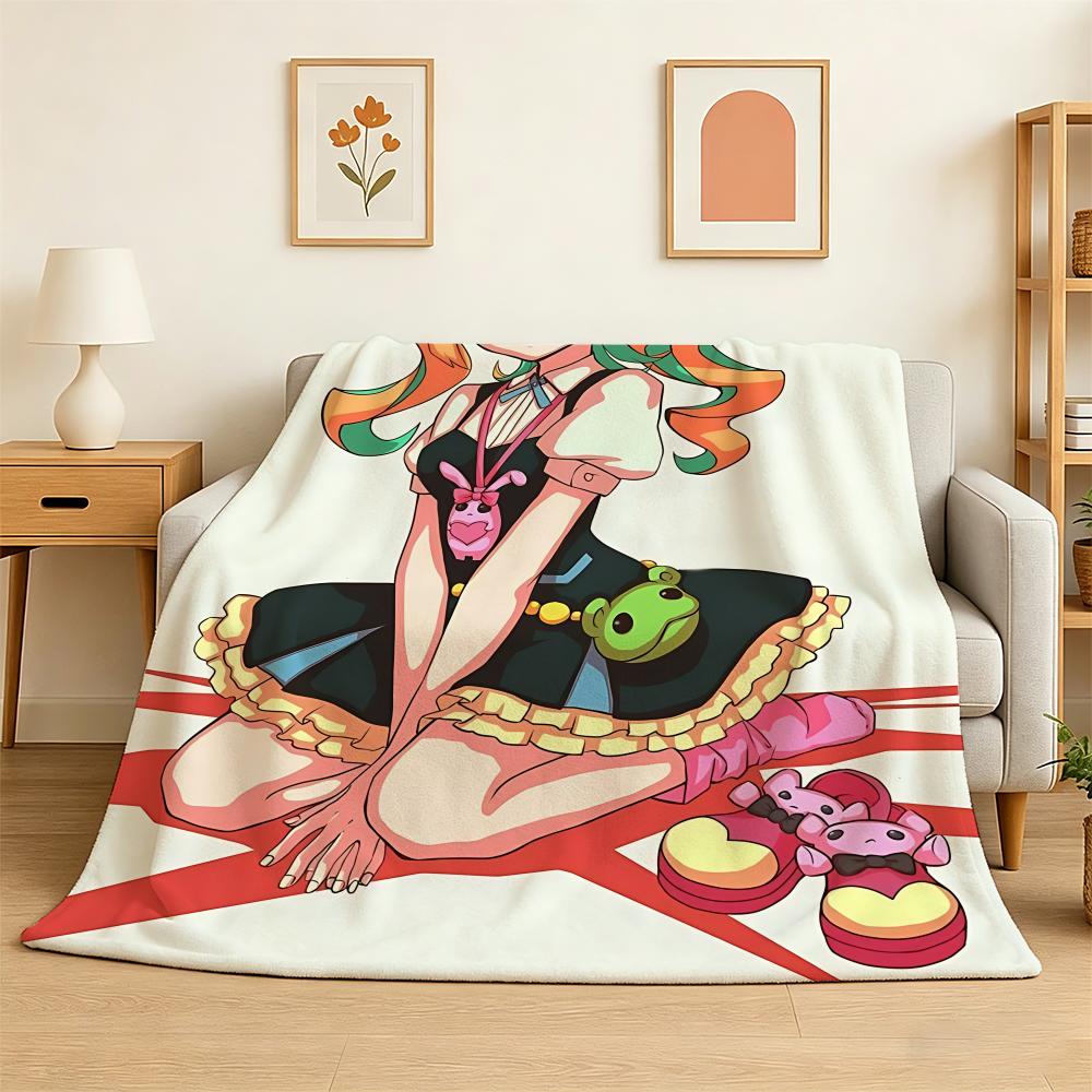 Kiznaiver Anime Throw 240g Flannel Blanket Lightweight Soft Skin-friendly Summer Thin Throw Blanket 75X95CM