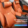 Valve Stems Caps For Volkswagen VW Car Back Pillow Napa Leather Memory Cotton Headrest Lumbar Support Scirocco Passat Polo B5 B6 QQ2