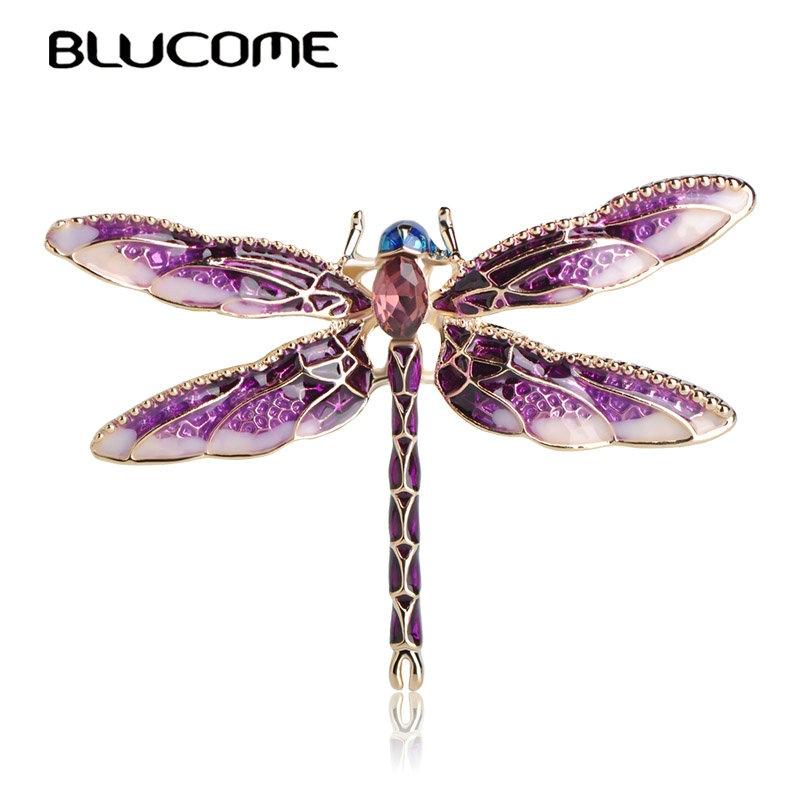 Enamel Dragonfly Fly Brooches Zinc Alloy Insect Brooch Pins For Women Kids