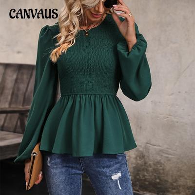Spring and Autumn Women's Blouse Long Sleeve Pullover Shirt Elegant Top