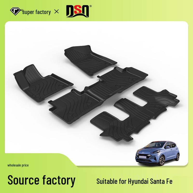 Eco-friendly All-Season TPE Odorless Car Floor Mats for Santa Fe, Lingdong, Kona