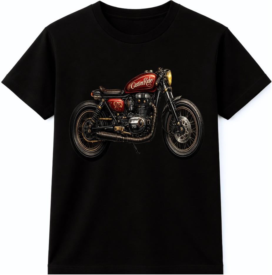 Motorcycle T Shirt Classic Vintage Motorbike Retro Racing Graphic Tee