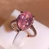 Simple Heart Ring for Women Female Cute Finger Rings Romantic Birthday Gift for Girlfriend Fashion Zircon Stone Jewelry