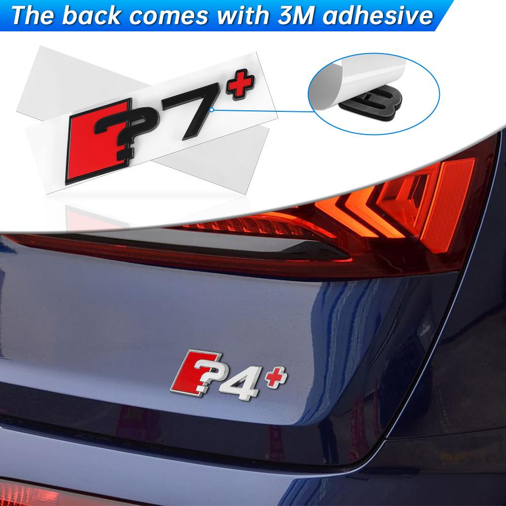 Pegatina Emblema Decoración Accesorios Maletero Coche Estilo Auto Para Audi A3 A4 A5 A6 A7 A8 TT RS Sline S3 S4 Q3 Q4 Q5 Q6 Q7 Q8 Quattro