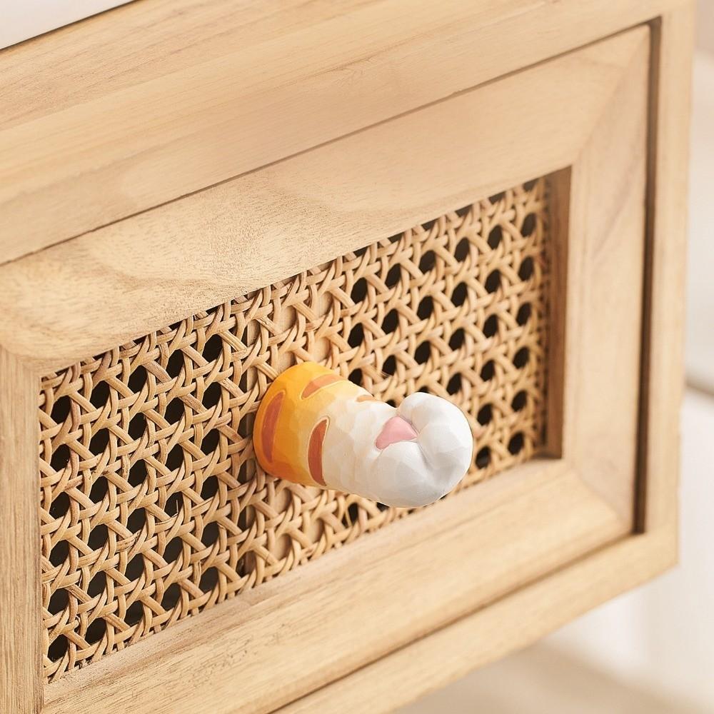 Orange Cat Claw Wall Mounted Hook No Drill Drawer Pull Cute Kitty Paw Door Hook  Home Decoration