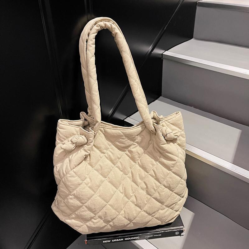 Diamond Embroidery Shoulder Bag Lightweight Commuter Large Capacity Tote Bag