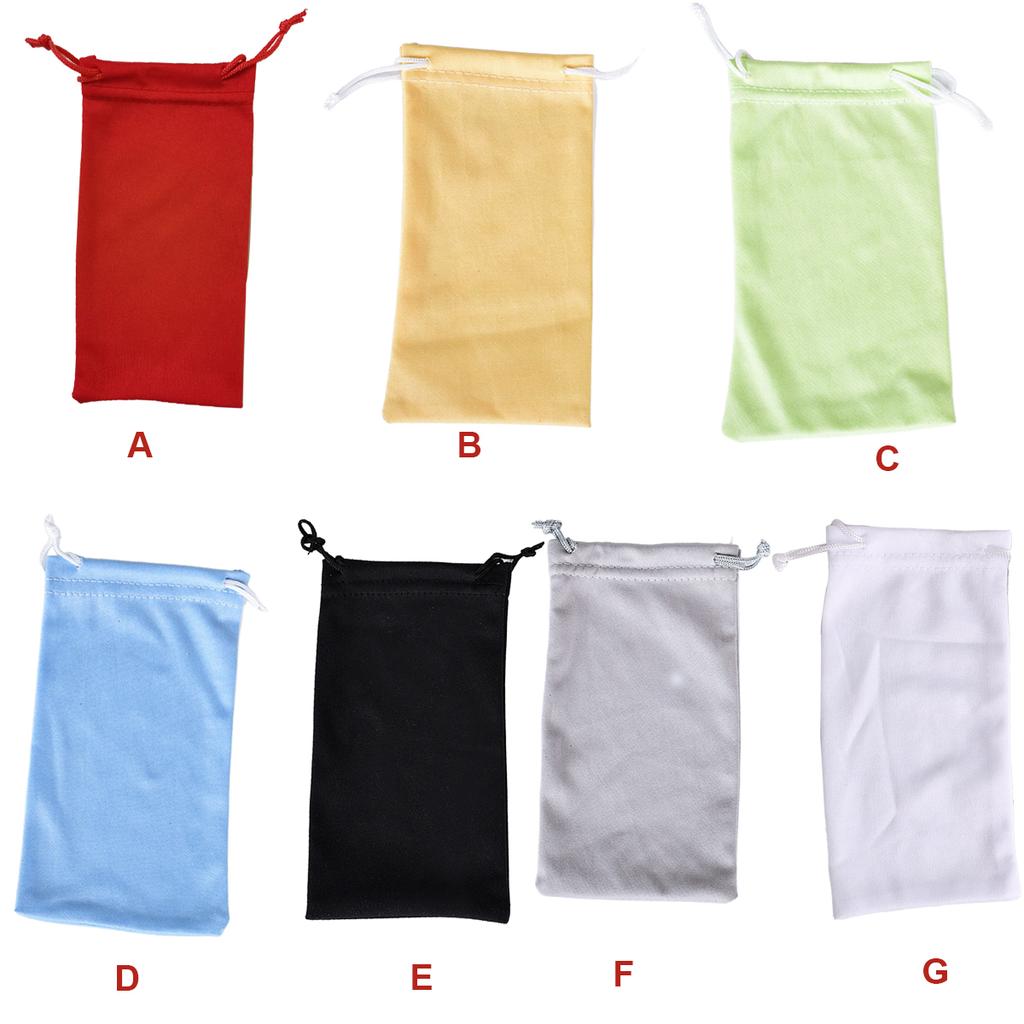 Sunglasses Case Double End Drawstring Strap Portable Supple Myopic Eye Supply Eyewear Carrying Bag Hand Feel Good Eyeglass Pouch