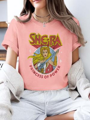 Plus-Size Vintage Retro Nostalgie Prinzessin Grafik-T-Shirt, Kurzarm