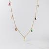 Modian 925 Sterling Silver Gypsophila Rainbow Zirconia Necklace For Women Fashion Long Chain Platinum Plated Fine Jewelry Gift
