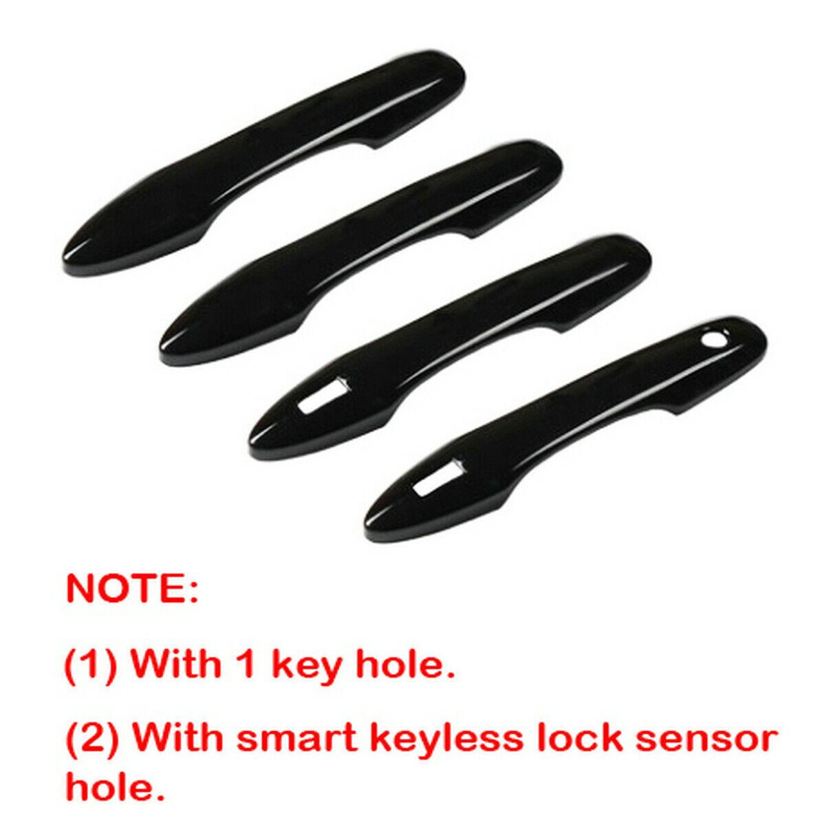 For 2018- Toyota Camry XV70 4pc Gloss Black Car Smart Door Handle Trim Cover