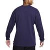 Nike Long-Sleeve Pocket T-Shirt Solid Color Crew Neck Fitted Men Tops Navy-Blue DR7929-555