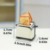 1: 12 Scale Kitchen Scene Model Mini Metal Toaster Creative Mini Breakfast Toaster Doll House Accessories Simulation Toaster