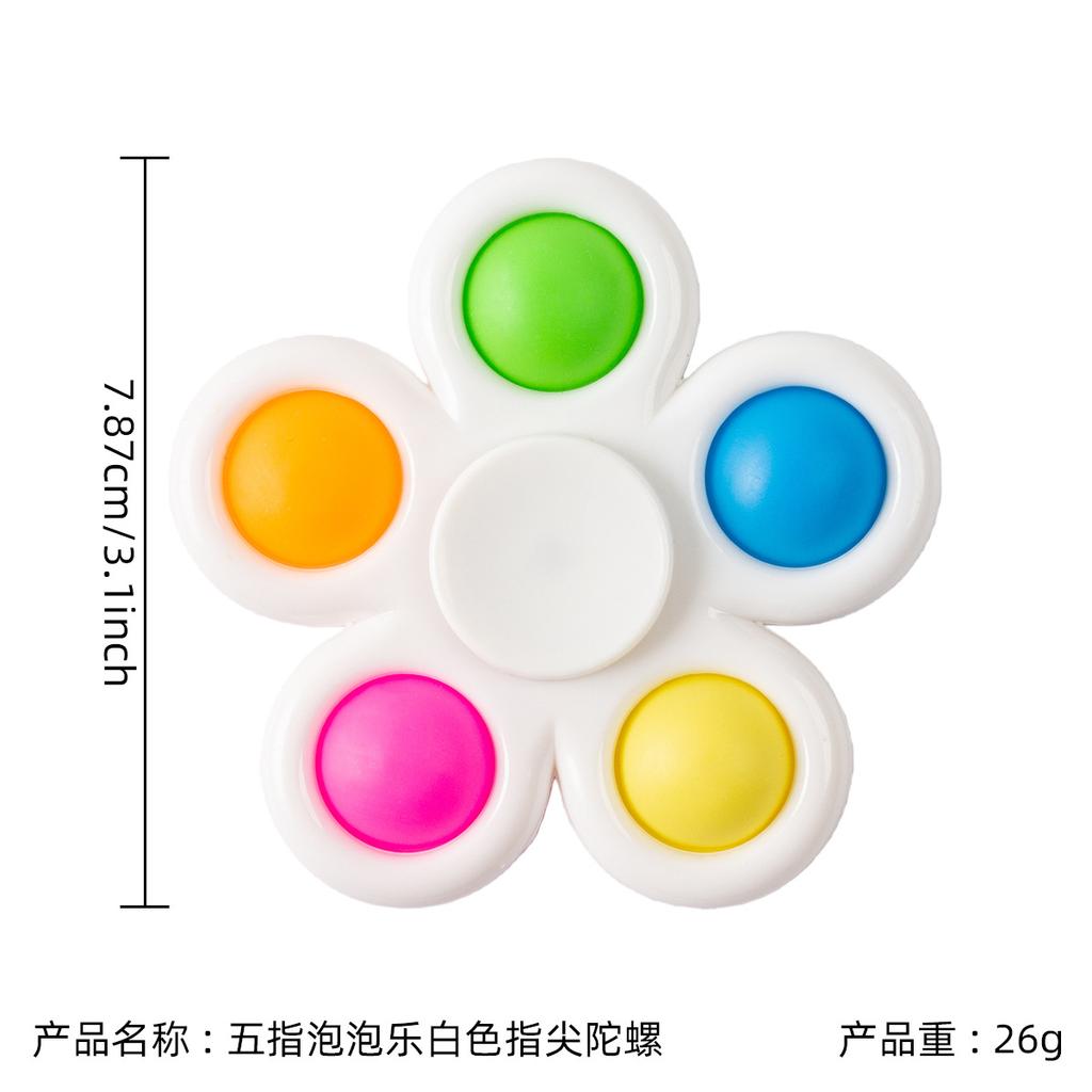 Tie Dye Simple Fidget Spinner Pop Finger Toys Push Bubble Hand Spinner for ADHD Anxiety Stress Relief Sensory Gifts for Kids