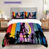 Cute cartoon theme Sailor Moon Tsukino Usagi cartoon comfortable home duvet cover and pillowcase (1 * duvet cover+2 * pillowcase, without core)A4