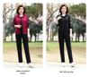 Women's Spring/Fall Casual Sportswear Set: Loose Fit Long-Sleeve Jacket & Sweatshirt, Plus Size, 2-Piece for Middle-Aged & Elderly