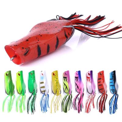 Rybářské návnady pro okouny topwater Frog návnady - Weedless Lures Měkká plastová rybářská návnada