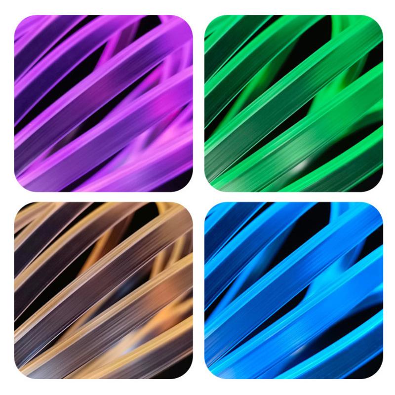 1M/2M LED dekorativní lampa do interiéru auta El drát Neonová páska Pro Auto DIY Flexibilní ambientní světlo USB Party atmosféra Dioda