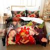 Chainsaw Man Beding Set Anime Carton Twin Beding Set Double 3 Piece Bed Soft with Soft Fabric Duvet Cover Double King Cover Home Textile