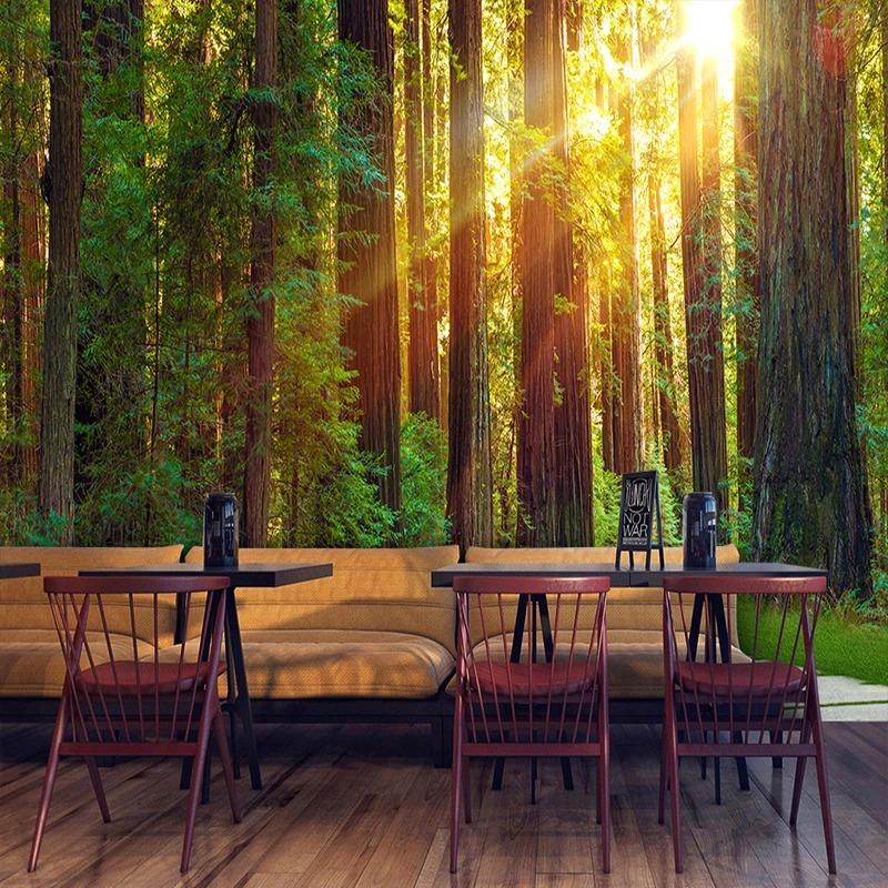 Primary Forest 3d Wallpaper Sunshine Photo Wall Mural Living Room Bedroom Restaurant Backdrop Decor Wallpaper For Wall