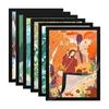 10pcs Rectangular Magnetic Photo Frame A4 Black Self Adhesive No Punch Display Frame Reusable Wall Poster Frame