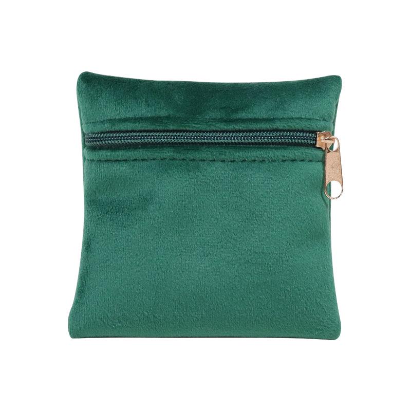 Velvet Zipper Jewelry & Ring Storage Bag with Hidden Buckle