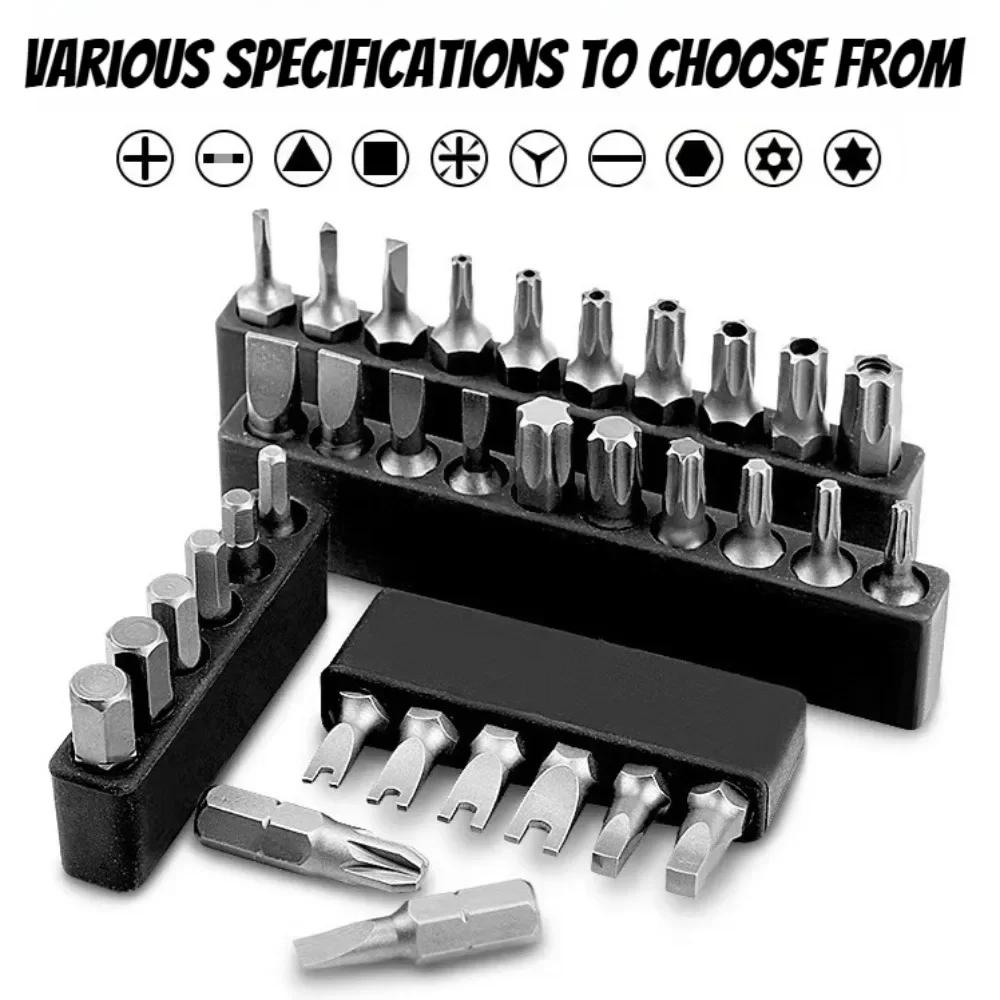 S2/CRV Screwdriver Bit Set 25mm Plum blossom Hex socket Cross Screwdriver head Power Drill Adapter Screw Driver Hand Tool