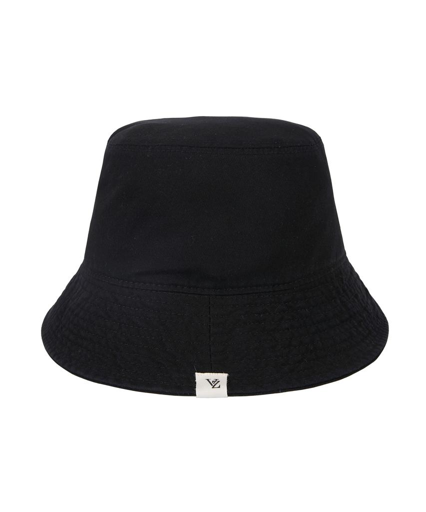 Bajal Monogram Label Pigment Bucket Hat Black