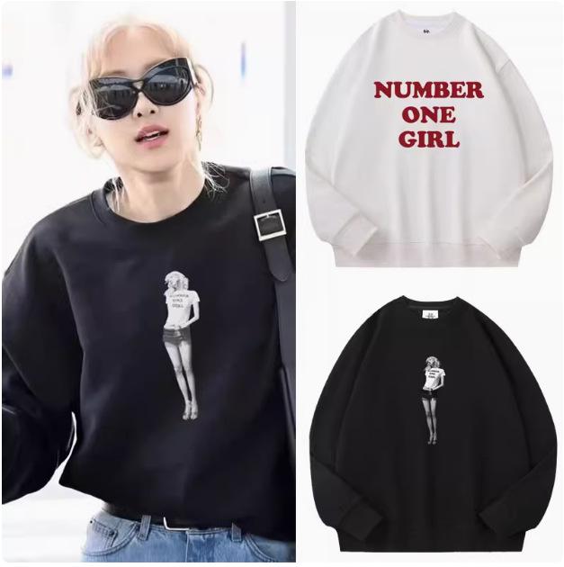 

Bk Park Chaeyoung Concert Same Style Summer Loose Crew Neck T-Shirt XXL
