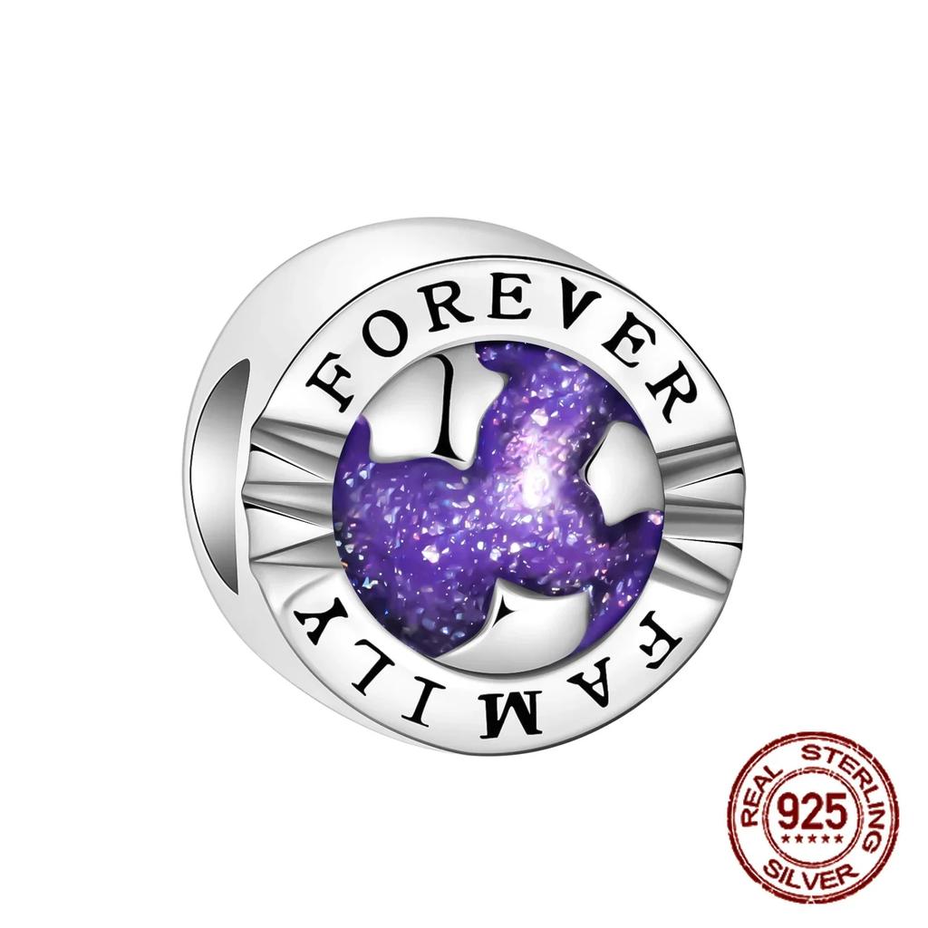 925 Silver Family Grandma Love You Mother Beads Pandent Charm Fit 4MM Hole Diameter Bracelet DIY Bead Ms Jewelry Gift