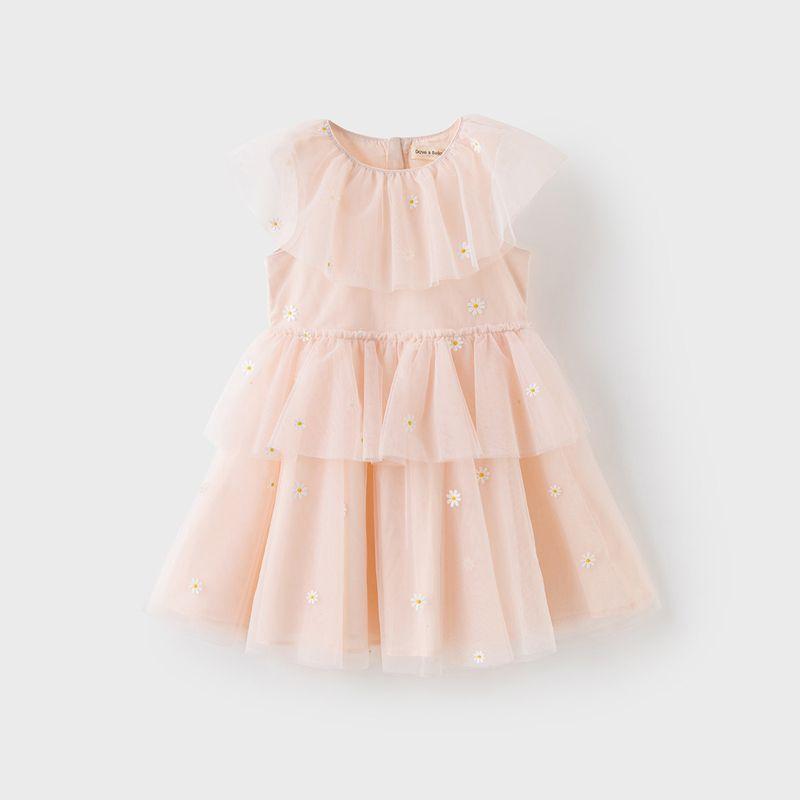 David Bella Children s Dress 2026 Summer New Style Girls  Dress Sweet Pink Mesh Princess Dress Lotus Root Pink [Ready Stock] 150