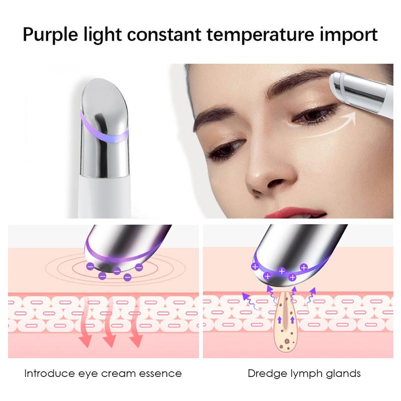IPL Eye Massage Beauty Device Lighten Dark Circles Anti-Wrinkle 3 Color LED Photon Therapy Heated Vibrator Electric Eye Massager