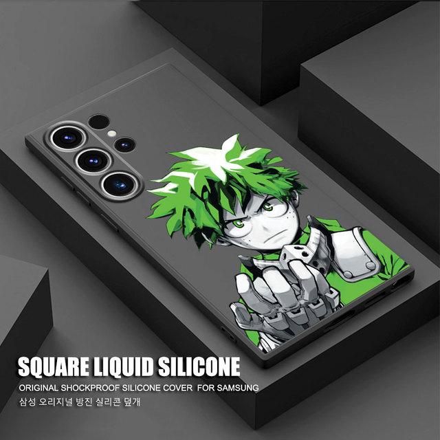 My Hero Academia Phone Case For Samsung Galaxy Note 20 Ultra S20 S23 Ultra S21 S22 Note 10 Plus 8 9 Square Liquid Cover Soft