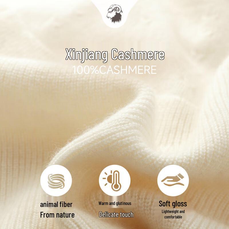 Zhaojun Women's 2025 A/W 100% Cashmere Half Turtleneck Sweater