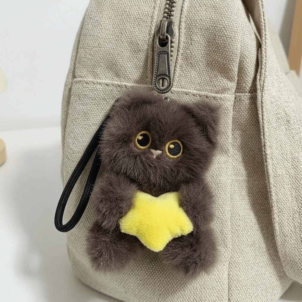 Soft Plush Cat Bag Charm Portable Stuffed Cat Toy New Kitten Pendant Purse Accessory